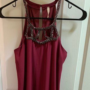Sage | Burgundy Dress
